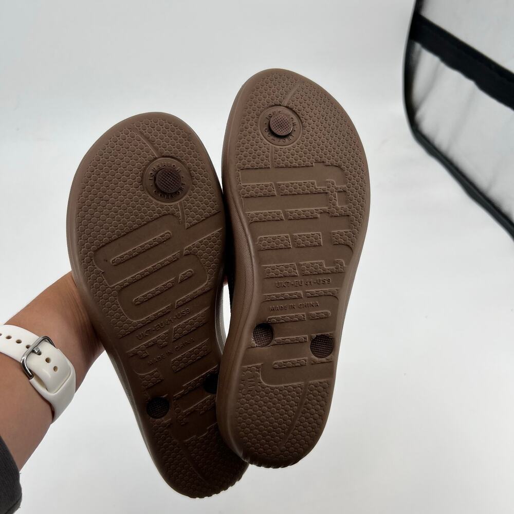 WOMEN'S FITFLOP LQUSHION ERGONOMIC FIIP-FLOPS BRONZE THONG slip on summer size 9 - Picture 5 of 7